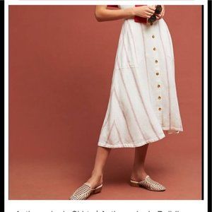 Anthropologie Building 18 Walsh Button Down Skirt